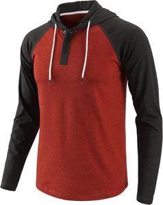 Men's Casual Athletic <b>Workout</b> <b>Hoodie</b> Lightweight Embroidered Jersey Sweatshirt with Long Sleeve and Drawstring - Product Image 5