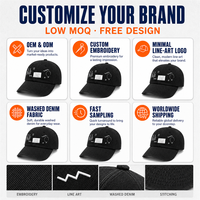 Casquette de baseball personnalisée avec logo, 6 panneaux, non structurée, visière incurvée, noire délavée, vente en gros, fournisseur direct d'usine OEM ODM