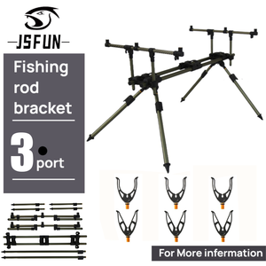 Soporte de Cañas de Pescar Retráctil Ajustable JSFUN, Soporte de Aluminio para <span class=keywords><strong>3</strong></span> Cañas de Pescar - Product Image 6