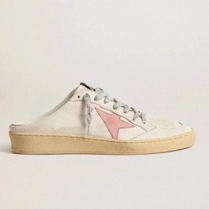 Wholesale Luxury Vintage Distressed Golden Star Mule Sneakers, Suede Spliced Genuine Leather Dirty Designer <b>Slides</b> For Unisex - Product Image 4