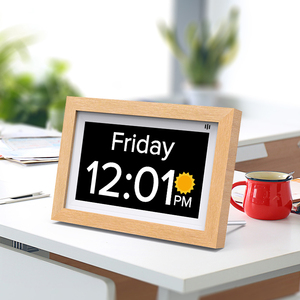 Horloge <span class=keywords><strong>pour</strong></span> la démence 2025, écran numérique électronique de 7 pouces, changement de couleur, 5 alarmes, 3 rappels de médicaments, alimentation USB, calendriers <span class=keywords><strong>pour</strong></span> seniors - Product Image 5