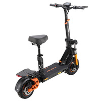 Stock UE 800W 48V 18Ah 45km/h TWOFISH V5 MAX Trottinette électrique Pneus avant 11 pouces et arrière 10 pouces avec siège