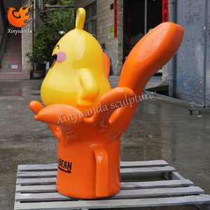 Ba chiều cửa đầu nhà hàng trang trí hình ảnh hoạt hình điêu khắc của sợi thủy tinh bia nhựa thủ công - Product Image 3