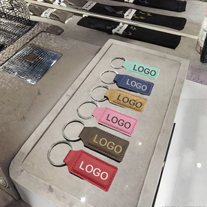 Sang trọng khoảng trống Keychain laserable Giả Da PU da hình chữ nhật vòng tròn hình dạng hình bầu dục thời trang <span class=keywords><strong>Keyring</strong></span> cho khắc laser - Product Image 3