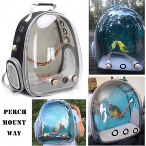 Muestra Gratis: Mochila Transportadora para Pájaros, Jaula para Pájaros Pequeños y Medianos, Periquitos, Cacatúas, Cápsula Espacial Transparente - Product Image 3