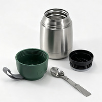 Boîte à lunch personnalisée avec impression, 480 ml, 600 ml, acier inoxydable double paroi de qualité alimentaire 18/8, avec couvercle et poignée, facile à transporter