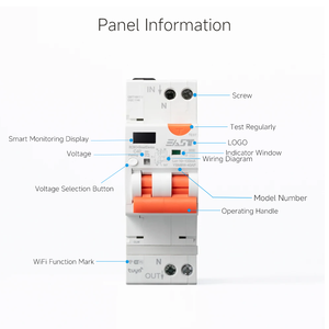 Disjuntor Inteligente Tuya EAST WIFI com Proteção Contra Sobrecarga, Sobretensão/Subtensão, Sobrecorrente e Fuga de Corrente com Religamento Automático - Product Image 2