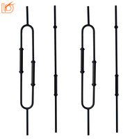 Design moderne Creux Rond Noir Mat Broches Métalliques L D Escaliers Clôture de Pont Garde-corps en Fer Forgé pour Intérieur et Extérieur