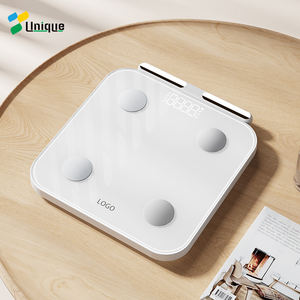 Unico analizzatore di grasso corporeo scala materiale di vetro LCD BMi per la composizione corporea batteria di misura Max 180kg per i viaggi - Product Image 1