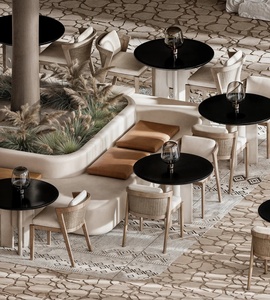Modern LED <b>Lighting</b> Coffee Shop Furniture Wood & Tempered Glass for Retail Display and Comfort - Product Image 3
