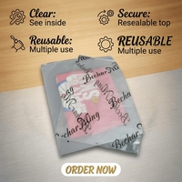 Sac en plastique CPE givré imprimé en héliogravure, recyclable et personnalisé, avec fermeture éclair supérieure pour chaussures, chaussettes, fourrures - Polybag du fabricant