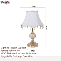 Lampe de Chevet Vintage pour Hôtel et Villa, Corps Métallique, Abat-jour Plissé à Perles, Fabricant OEM ODM Direct, Économique