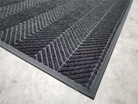 Tapis d'entrée personnalisé avec logo Chevron moderne, pour intérieur et extérieur, résistant au trafic intensif, grattoir, antidérapant, imperméable, pour bureau