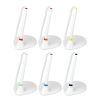 Stylo de signature promotionnel personnalisé avec logo pour réception d'hôtel/banque, avec support de table à câble, en plastique 1,0 mm