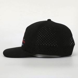 Wholesale Custom Embroidery Logo Polyester 5 Panel High Quality Adjustable Unisex Four Seasons Sport Hat <b>Black</b> <b>Baseball</b> <b>Cap</b> - Product Image 3