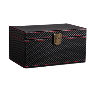 Boîte de blocage de Signal en cuir antivol pour clés de voiture, cartes de téléphones Fob, entrée sans clé, bloqueur de Signal RFID et <span class=keywords><strong>Cage</strong></span> de boîte <span class=keywords><strong>Faraday</strong></span> Premium - Product Image 1