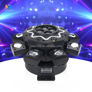 ไฟหัวขยับแบบ 8 แขน ความสว่างสูง รุ่น Bee Eye พร้อมวงแหวน RGB รูปดาว ตัวเรือนโลหะ สำหรับเวที บาร์ คาราโอเกะ และคลับ - Product Image 2