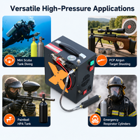 Compresseur d'air portable 12V, pompe de gonflage pour plongée sous-marine, pompe à air électrique en alliage d'aluminium pour sports nautiques