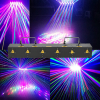 Joyfirst 6W 12W 18W RGB Full colour DMX 6 yeux Animation 3D Lumière laser à tête mobile