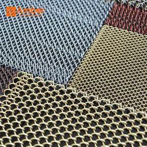 <span class=keywords><strong>Cortinas</strong></span> de Malla Metálica Decorativas <span class=keywords><strong>para</strong></span> Gabinetes de Pared, Duraderas y de Venta Caliente, en Acero Inoxidable, Cobre y Aluminio - Product Image 2