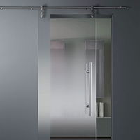 Moderne carré Push Pull tubulaire dos à dos montage intérieur principal métal bois porte en verre acier inoxydable poignée de porte de Type H