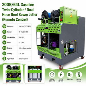Machine de nettoyage de canalisations à essence 2900 PSI, déboucheur de canalisations à distance, machines de nettoyage de canalisations pour l'entretien des égouts sanitaires - Product Image 1
