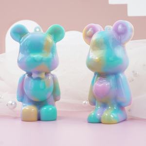 DM891 قالب سيليكون ثلاثي الأبعاد من الإيبوكسي ريزن بتصميم دب كرتوني، يستخدم لصنع تعليقة مفاتيح أو قلادة مجوهرات على شكل رائد فضاء، مزود بثقب - Product Image 4