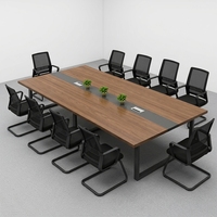 Table de conférence moderne, tables et chaises de réunion pour bureaux, grande table de réunion exécutive en bois pour immeubles de bureaux