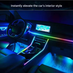 Kit d'éclairage d'ambiance LED RGB 12V pour voiture, bande lumineuse intérieure en acrylique, éclairage dissimulé pour le plancher, les portes et les compartiments de rangement, amélioration de l'éclairage - Product Image 5