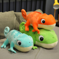 Peluche de lézard de dessin animé mignonne en gros, jouets en peluche personnalisés, lézard, gecko, caméléon, peluche, juguete de peluche lagarto