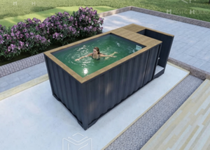<span class=keywords><strong>Piscine</strong></span> mobile préfabriquée de luxe en conteneur maritime de 20 pieds avec revêtement en fibre de verre - Product Image 2