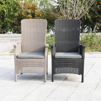 Fauteuils de salle à manger en rotin résistant aux intempéries Restaurant Garden Outdoor Porch