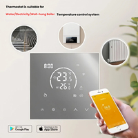 Termostato Inteligente Wifi con Pantalla Táctil, Control por Voz, Programación Semanal, Espejo Electrochapado para Calefacción por Suelo Radiante Eléctrico, Caldera de Gas