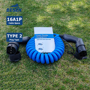 Câble <span class=keywords><strong>de</strong></span> <span class=keywords><strong>recharge</strong></span> <span class=keywords><strong>de</strong></span> <span class=keywords><strong>voiture</strong></span> électrique 16a <span class=keywords><strong>de</strong></span> 2, câble EV en spirale enroulée, type 2 - Product Image 1