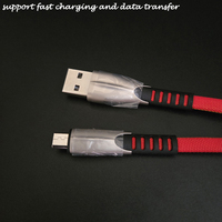 Kabel Micro USB Android V8 1m Universal, Bahan Zinc Alloy Kuat dan Tahan Lama, Anyaman Jaring Pipih
