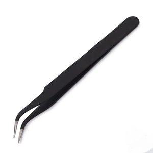 Precision Black DIY Tweezers for <b>Nail</b> Art and Eyelash <b>Extensions</b> Beauty Tools - Product Image 4