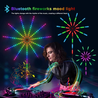 Bande lumineuse LED Feux d'artifice pour Chambre à Coucher, Synchronisation Musicale, Contrôle par Application Téléphonique, Idéale pour Noël, Fêtes, Bars, KTV