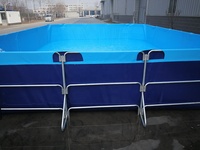 WLZ Bâche en PVC pliable personnalisable de 50000 litres Équipement d'aquaculture pour étang de pisciculture