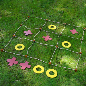 Gioco Gigante di Tris <span class=keywords><strong>da</strong></span> Giardino Premium Portatile per Famiglie, Divertimento Istantaneo per il Cortile, Giocattoli <span class=keywords><strong>da</strong></span> Esterno - Product Image 4