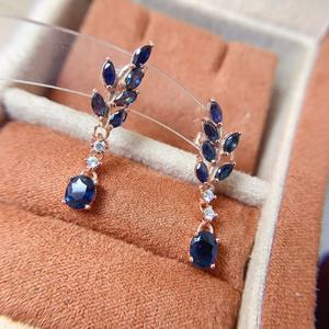 <span class=keywords><strong>Orecchini</strong></span> <span class=keywords><strong>pendenti</strong></span> anallergici a forma di foglia di salice squisita argento 925 Sterling di buona qualità - Product Image 3