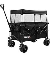 Chariot utilitaire pliable à 4 roues pour extérieur, robuste, avec auvent amovible, capacité de charge de 80 kg, personnalisable OEM