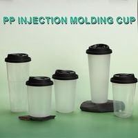 Tasse dure de nouvelle conception tasses jetables de qualité alimentaire tasse en plastique de pp d'injection de moulage pour le thé de bulle avec des couvercles