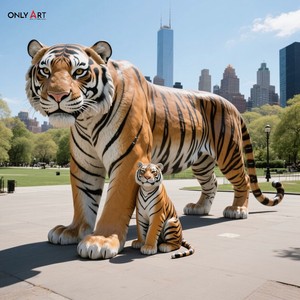 Onlyart fabbrica Design speciale e su misura enorme statua animale fatto a mano <span class=keywords><strong>tigre</strong></span> scultura in fibra di vetro per progetti Zoo - Product Image 4