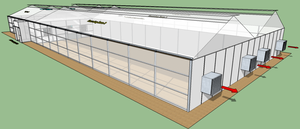 Serre commerciale à travées multiples en culture de chanvre aux herbes standard par One-one - Product Image 2