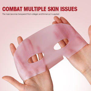 Private Label Natural Hydro gel Gesichts blatt maske Korean Real Deep Hydrat ing Overnight Bio Collagen Pink Gesichts maske - Product Image 3