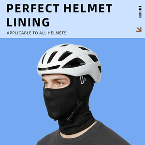 Passamontagna Estivo in Nylon Taglia Unica <span class=keywords><strong>con</strong></span> Foro Singolo per <span class=keywords><strong>Occhiali</strong></span>, Maschera Viso Corta in Seta Ghiaccio per Protezione Solare - Product Image 4