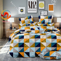 Ensemble de draps de lit complet imprimé en microfibre 3 pièces draps plats Polyester maison hôtel chambre utilisation numéro de modèle draps housse