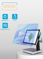 Sistema pos todo en uno con impresora, pantalla táctil de 11,6 pulgadas y 15 pulgadas, android