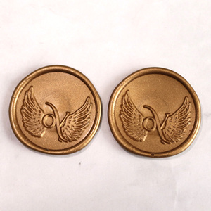 Etiquetas adhesivas de sello de cera con logotipo personalizado de bronce Vintage para sellar sobres con sello de cera Circular de bronce rojo - Product Image 2