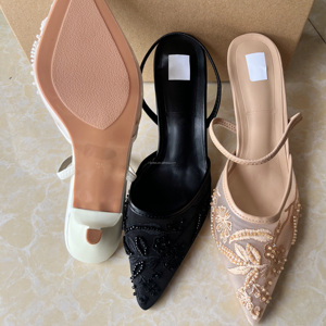 Décolleté Estive <span class=keywords><strong>da</strong></span> <span class=keywords><strong>Donna</strong></span> QuiteS in Rete con Fiori Ricamati, Sandali <span class=keywords><strong>da</strong></span> Sposa <span class=keywords><strong>Eleganti</strong></span> con Tacco a Spillo Sottile - Product Image 3